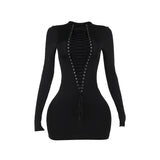 Fongt Before And After Two Wearing Tying Sexy Dress Woman Autumn 2024 New Pure Hot Babes Hip