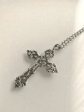 Vintage Baroque Cross Necklace-Outfit