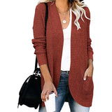 Fongt Exclusively For The Autumn And Winter New Ladies Fashion Long Sleeve Pocket Sweater Knit