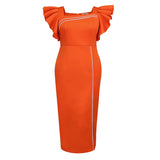 Fongt New Banquet Black Dress Elegant Collared Collared Studd Dress Dress Dress Dress