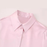 Spring Style Silk Satin Shirt With Trimmed Waist 2824305-Outfit
