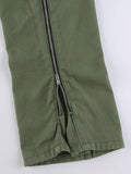 Metal Decor Zipper Cargo Jeans-Outfit