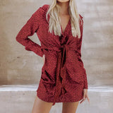 Long Sleeve V-Neck Turn Down Collor New