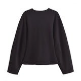 Fongt Women's INS Explosion Fashion Casual Round Collar Blouse + Casual Pants Set