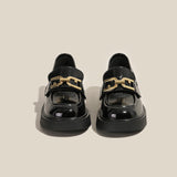 Fongt New Shallow Mouth British Wind College Single Shoes Korean Version Of Small Black Leather Shoes Shallow Mouth With Skirt Loafers