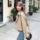 Fongt Short Coat Female 2024 Spring And Autumn New Korean Version Loose And Thin Hot Style Windbreaker Women's Jacket-Outfit