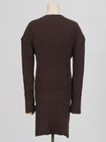 Fongt 2025 New Korean Style Dress Femininity Elegant Japan And South Korea Leisure Loose Knitting Dress Short Dress