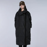 Luusen Is Designed For Sweet Over The Knee Jacket 90 White Duck Down Down Jacket-Outfit
