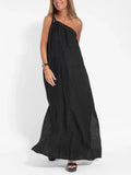 Fashion Oblique Shoulder Asymmetrical Open