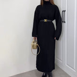 Fongt 2025 New Women's Knitted Turtleneck Sweater Temperament Fashion Dress Women