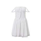 Fongt Summer New Women's French Temperament Elegant Sexy Low Chest Waist Sling