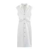 Fongt Homemade New Women's Classic Pearl-Blobuted Shirt Dress 3644176