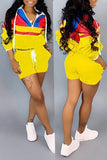 Block Hoodie Shorts