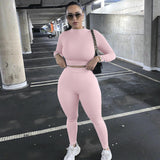 Fongt And Winter New Women's Casual Two-Piece Slim Long Sleeve Sports Suit-Outfit