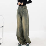 Vintage Wash Distressed Boyfriend Jeans-Outfit