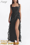 Chiffon Maxi Dresses for Women 2023 Backlesss Split Sexy Porm Dress Red Long Summer Wedding Party Dress Elegant