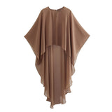 Fongt 2023 New Women's Asymmetric Gauze Cloak Jacket 8741003-Outfit