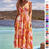 Fongt High-End 2025 Spring And Summer Women's New Sexy Print Slinged Dopamine Wearing Dress Women