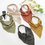 Hair Scarf Scrunchies Vintage Triangle Bandanas Hairband Headband Without Clips Elastic Hair Bands Headwrap