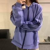 Sweatshirt Women Fashion Long Sleeve Zip Up Hoodies Oversized Printed Thick Jacket Female Clothing Harajuku Pullover