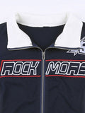 moto jacket with logo