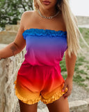 Independent Station Spring And Summer New Printed Fashion Wiped Chest One-Piece Trousers-Outfit