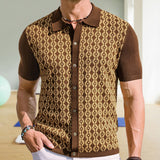 Fongt Men's Summer Ice Shuang Silk Short-Sleeved Knitted T-Shirt Clip Jack T-Shirt Polo Shirt