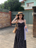 Fongt Xixi 13 Lines 2025 Spring New Temperament Printing Pure Desire High-Waisted Sling Dress Women 88163