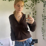 Slim Zipper Casual Hooded Sweater-Outfit