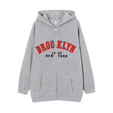 Style Lazy Cardigan Hoodie 2024 Spring And Autumn Oversize Zipper Jacket Couple Style-Outfit
