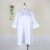 Fongt Horned Sleeve Button Cardigan Easing Size Women's Dress Party Dresses