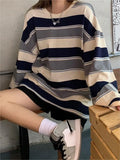 oversize long sleeve shirt with contrast