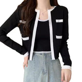 New European Version Of The Small Fragrant Wind Light Cooked Outside Wearing A Shirt Thin Knitted Two-Set Vest