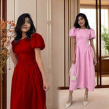 Fongt Women's Clothing 2025 Autumn New Bubble Sleeve With Fashion Temperament Dress Dress Dress