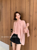 Fongt Xixi 2025 Autumn White Label Thin Temperament Elegant With Chiffon Top Long-Sleeved Shirt 89552
