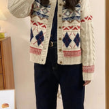 Knitted Design Buttoned Cardigan-Outfit