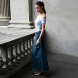 Off-shoulder Short Sleeve Top-Outfit