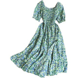 Broken Flowers Tighten Short-Sleeved Dress-Outfit