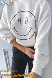for Women Vintage Letter Fashion Pullovers Tops Womens 2023 Spring Autumn Loose Sweatshirt Hoodies