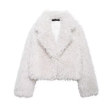 Fongt Women's Winter New Fashion Environmentally Friendly Artificial Fur Short Coat D69135