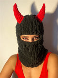 2023 Cute Women Girls Knitted Skullies Beanies Solid Winter Warm Loose Causal Cute Animals Ears Pattern Caps Hat Club-Outfit