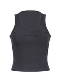 hip hop tank top with round neck and letter