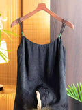 Style Retro Jacquard Black Sling Vest Girl 2024 New Summer New Chinese Style Suit-Outfit