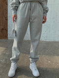 Basic Solid Hooded Tracksuit Set-Outfit