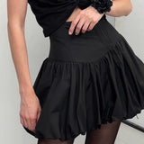 Fongt Simple Style Half-Dress Woman 2025 Spring New Leisure High-Waist Design Feeling Solid Color Short