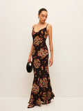 Fongt 2025 New Sling Print V-Necked Trousers Short-Sleeved Women's Waist French Jumpsuit