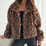 Faux Fur Leopard Jacket-Outfit