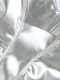 Stacked Low Waist Pu Leather Pants-Outfit