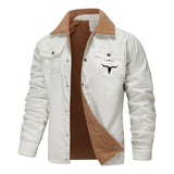 Fongt And Winter Men's Jacket With Velvet Cotton Work Clothes Casual Jacket Jacket