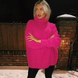 Orange Neon Green Pullover Casual Knit